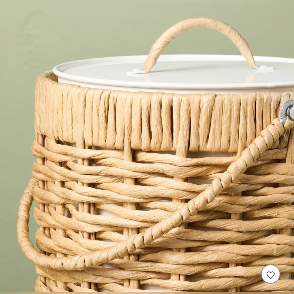 Hearth & Hand Woven Paper Wrapped Metal Ice Bucket, NWT - Picture 4 of 5